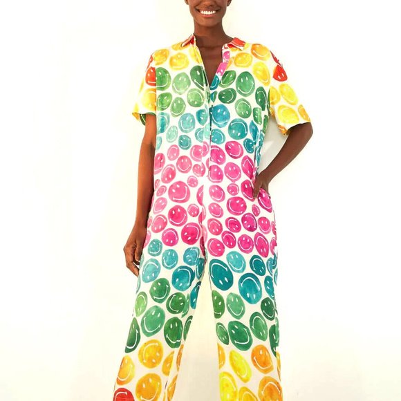 FARM Rio Pants - FARM Rio Rainbow Smiley Jumpsuit